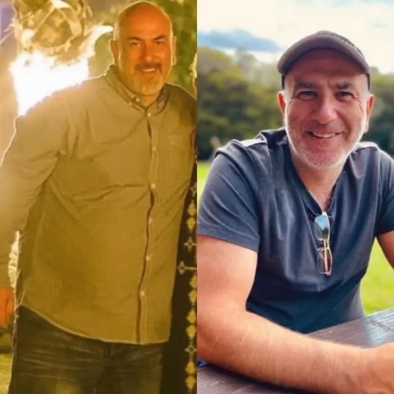 Example of man muscle growth transformation
