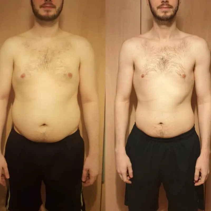 Example of muscle growth transformation