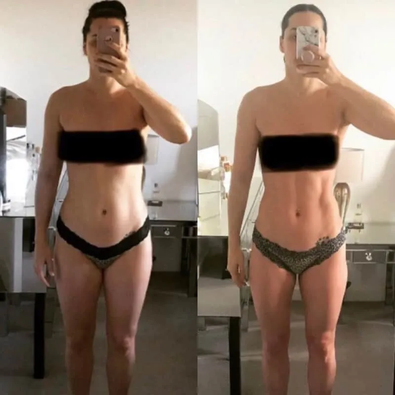 Another Example of client reduced body fat transformation